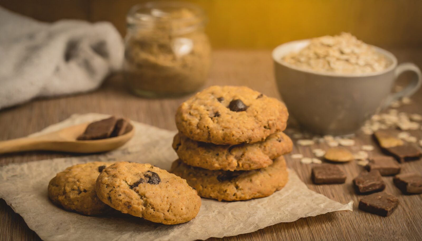 Biscotti all'avena e cioccolato