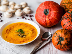 Vellutata di zucca e funghi