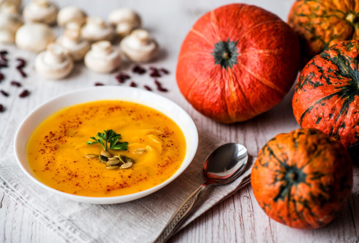 Vellutata di zucca e funghi